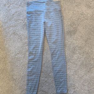 Athleta Gray Striped Leggings